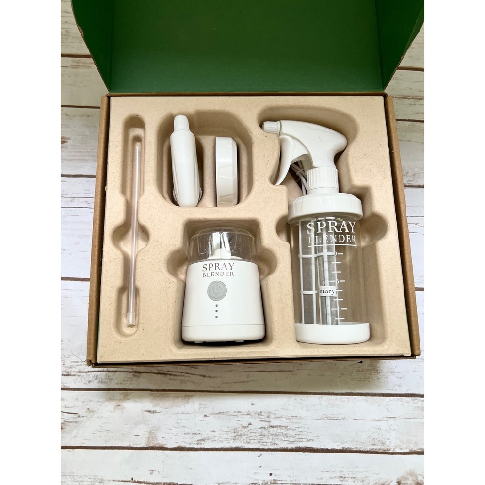 Spray Blender NWOT All-Natural Solution Maker White USB Rechargeable Kit